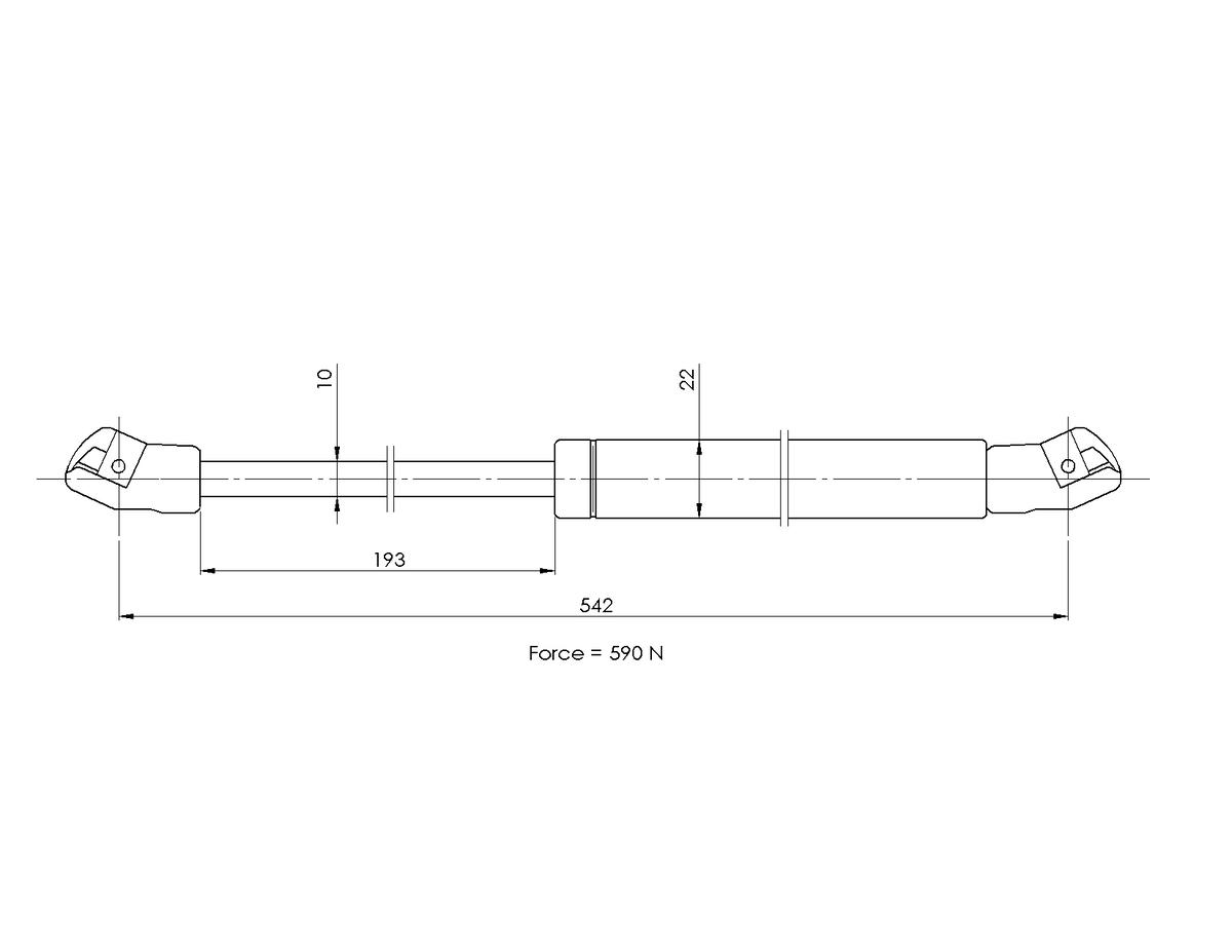Газовый упор багажника TRIALLI GS 2122 preview 2