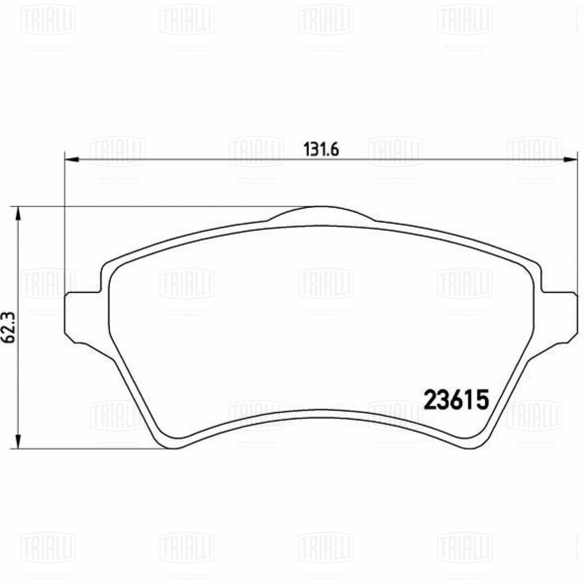 Колодки тормозные передние к-кт TRIALLI PF 4251 preview 3