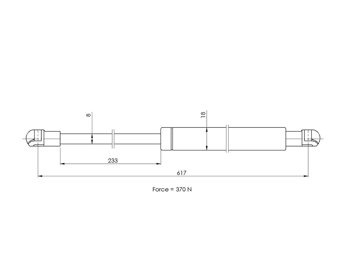 Газовый упор багажника TRIALLI GS 2117 preview 2