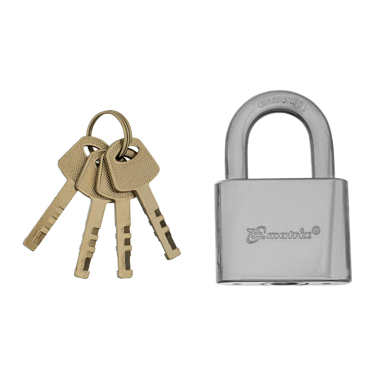 Замок навесной 50мм хромированное покрытие MATRIX preview 1