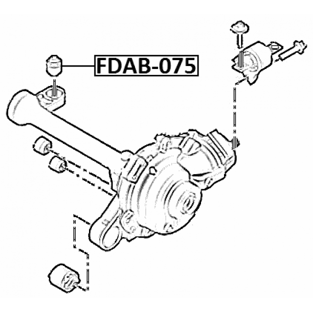 Сайлентблок FEBEST FDAB-075 preview 2