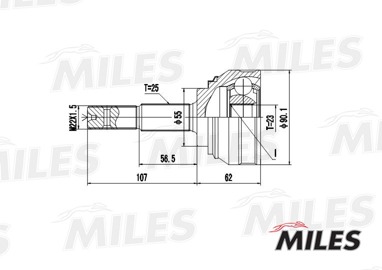 ШРУС NISSAN ALMERA N15/SUNNY N14 1.6-2.0D 90-00 нар. preview 1