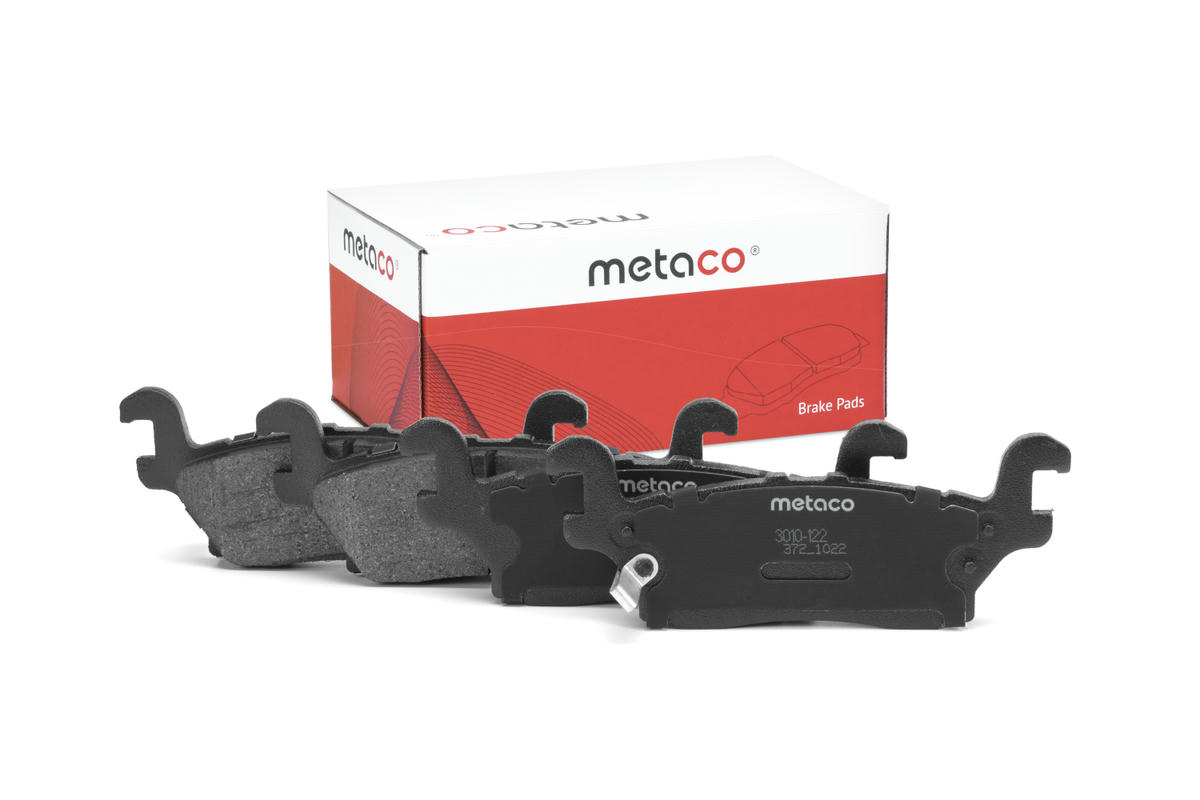 Колодки тормозные задние дисковые к-кт metaco 3010-122 preview 1