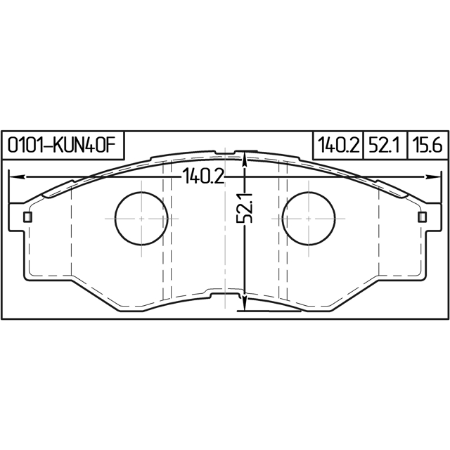Колодки тормозные передние к-кт FEBEST 0101-KUN40F preview 2