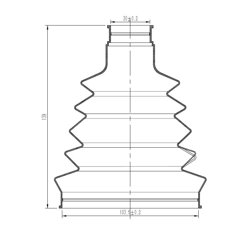 Пыльник ШРУСа для а/м Ford Transit Tourneo (06-) 2.2TDCi (наруж.компл: хомуты/смазка/крепеж) (CR) (F preview 3