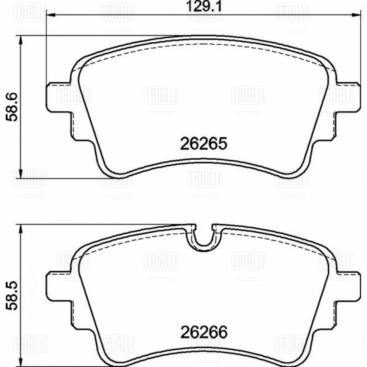 Колодки торм. для а/м Audi A4 (B9) (17-)/A6 (18-) диск. зад. 129x59 (PF 4475) preview 3