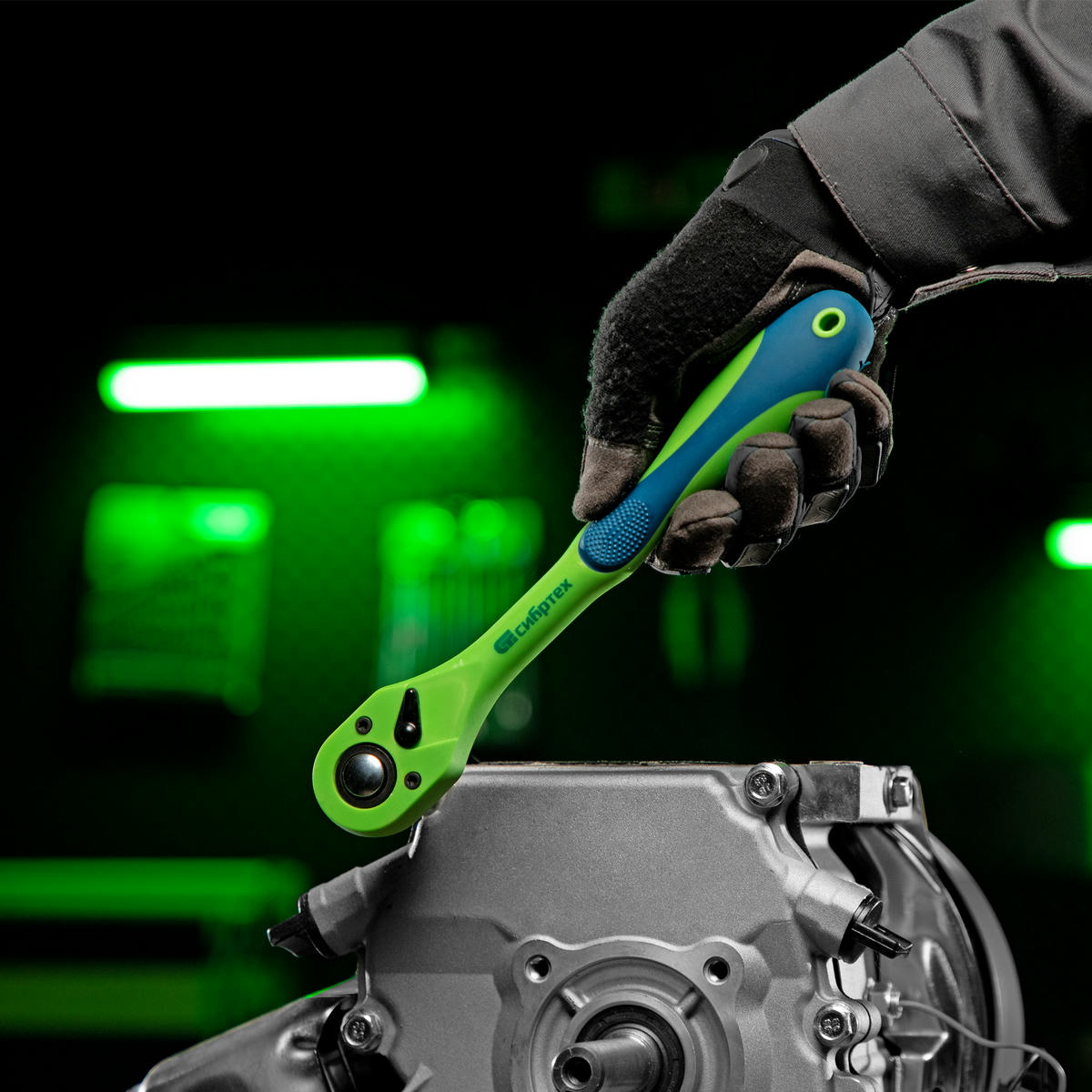 Ключ-трещотка, двухкомпонентная рукоятка, 1/2 Сибртех 14009 preview 8