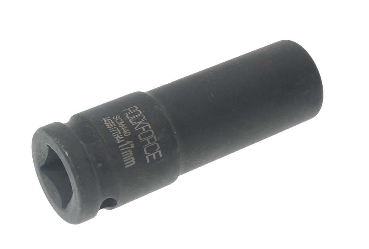 Головка торцевая 17 1/2" 6гр ударная удлиненная L=80мм тонкостенная ROCK FORCE preview 1
