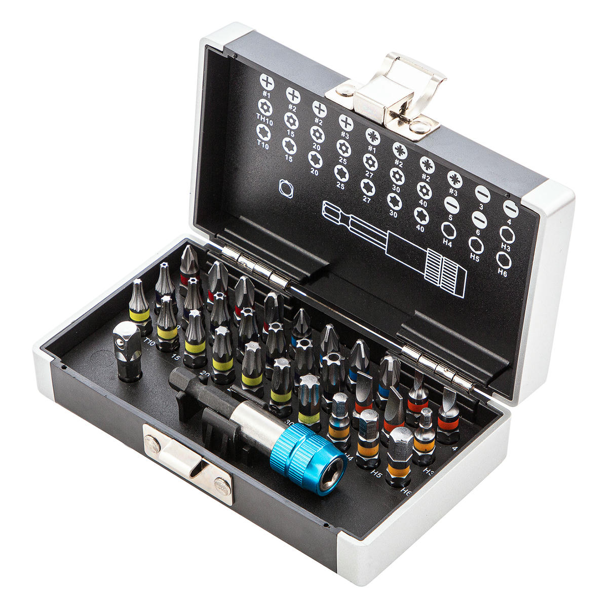 Набор бит, манитный адаптер,сталь S2 (пластиковый кейс) 32пр GROSS preview 2
