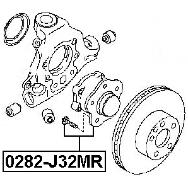 Ступица задняя FEBEST 0282-J32MR preview 2