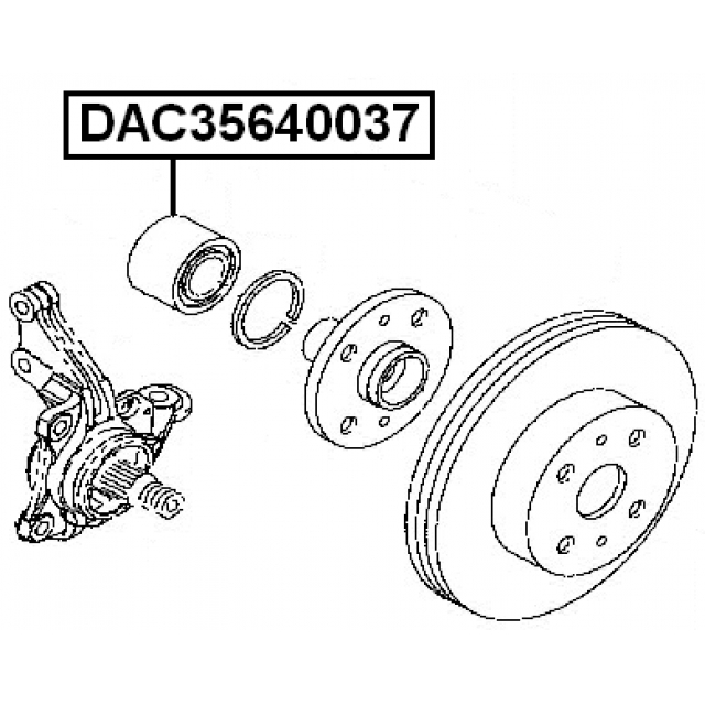 DAC35640037_подшипник ступ. пер.! Daihatsu Cuore/Move 1.0 98-03 preview 2 DAC35640037_подшипник ступ. пер.! Daihatsu Cuore/Move 1.0 98-03 preview 2