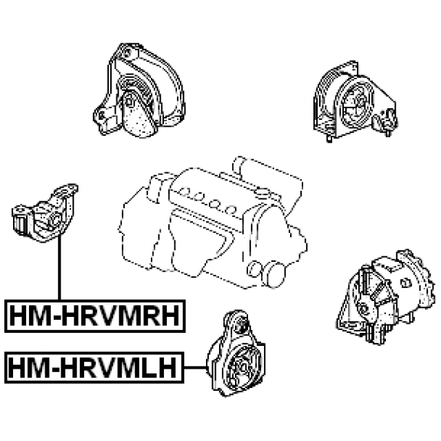 Опора двигателя правая FEBEST HM-HRVMRH preview 2 Опора двигателя правая FEBEST HM-HRVMRH preview 2