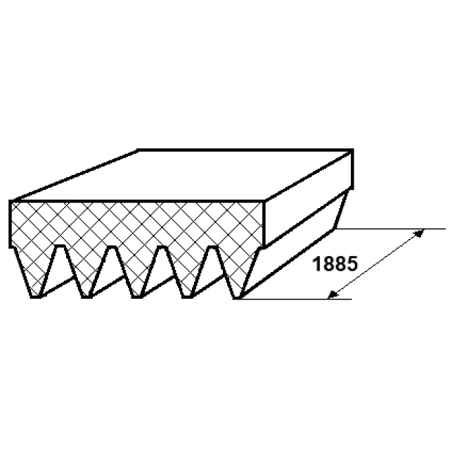 Ремень ручейковый FEBEST 88127-5L1885 preview 2