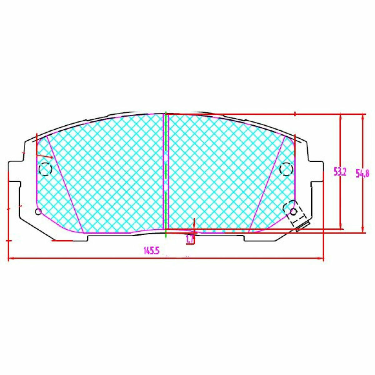 Колодки торм. для а/м Kia K5 (20-)/Hyundai Sonata VIII (20-) диск. перед. (PF 1201) preview 3