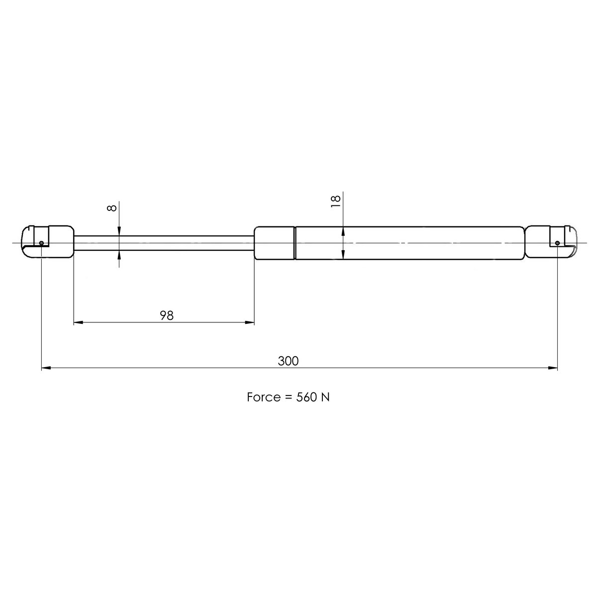 Газовый упор багажника TRIALLI GS 1025 preview 2