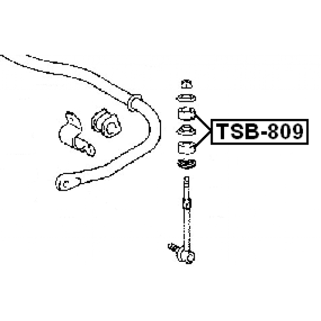 Втулка переднего стабилизатора FEBEST TSB-809 preview 2