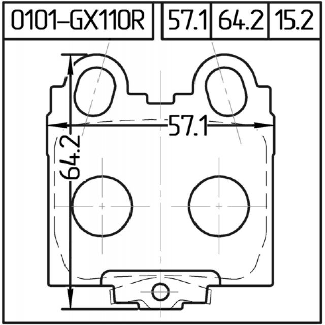 Колодки тормозные FEBEST _0101-GX110R preview 2