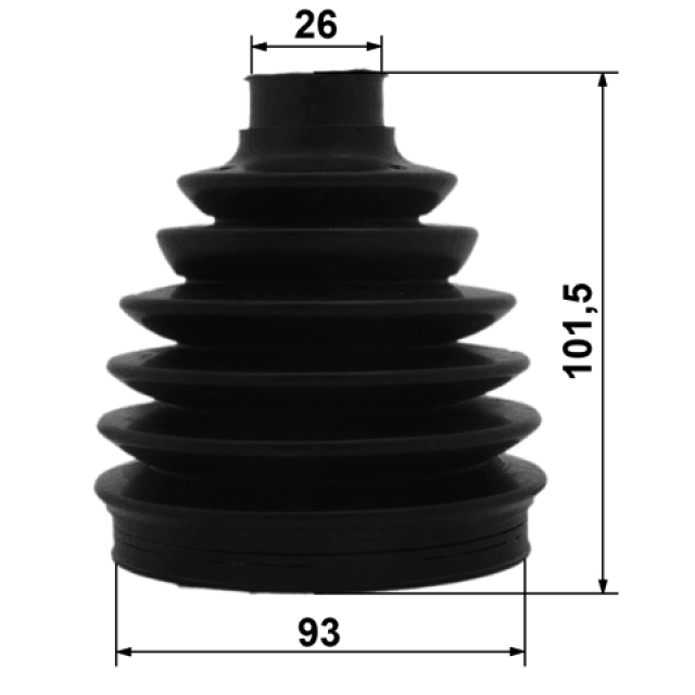 Пыльник шрус наружный комплект pvc 93x101.5x26 preview 2