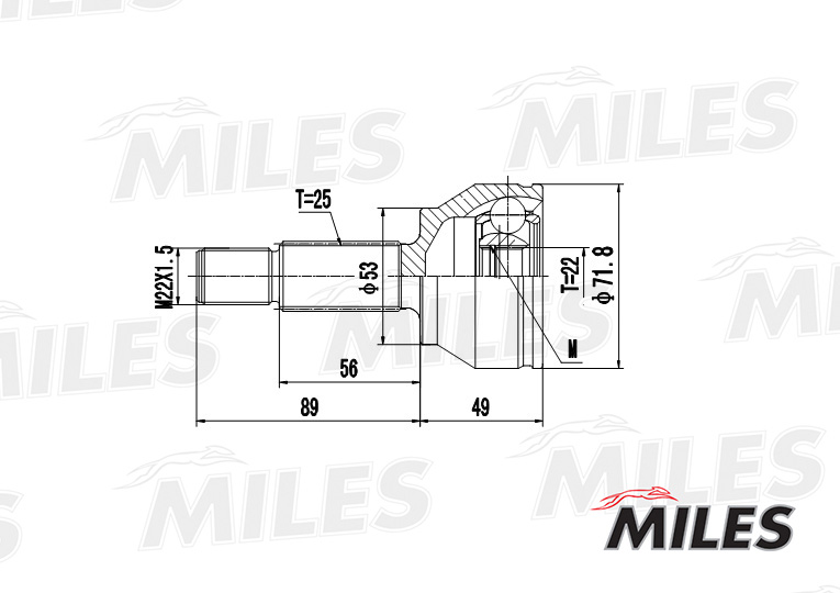 ШРУС FORD FIESTA V/FUSION 1.25-1.4TDCI 01- нар. preview 3