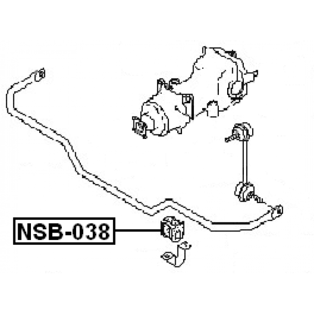 Втулка (сайлентблок) заднего стабилизатора FEBEST NSB-038 preview 2