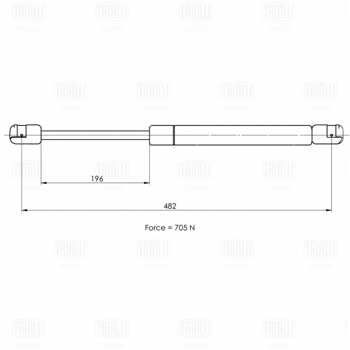 Газовый упор багажника TRIALLI GS 0916 preview 2