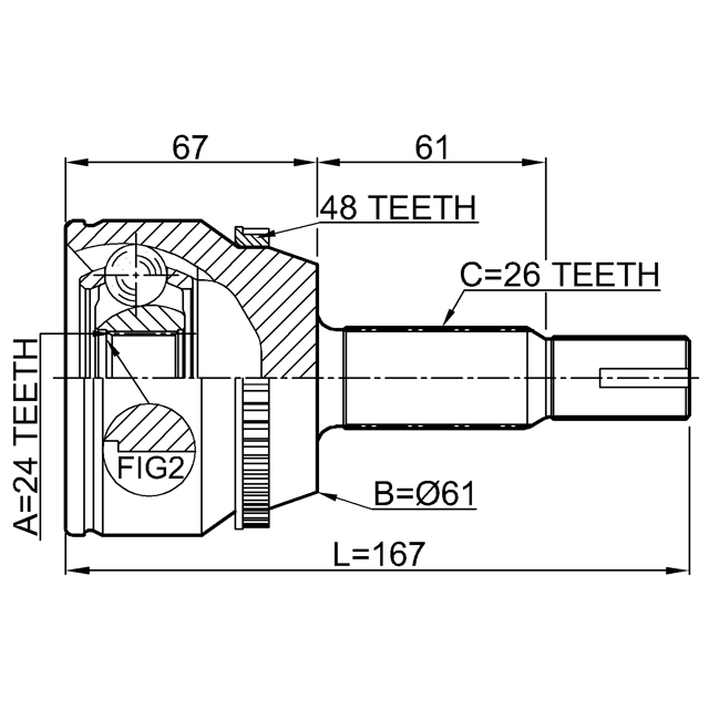 ШРУС наружный FEBEST 0110-ACV30A48 preview 2