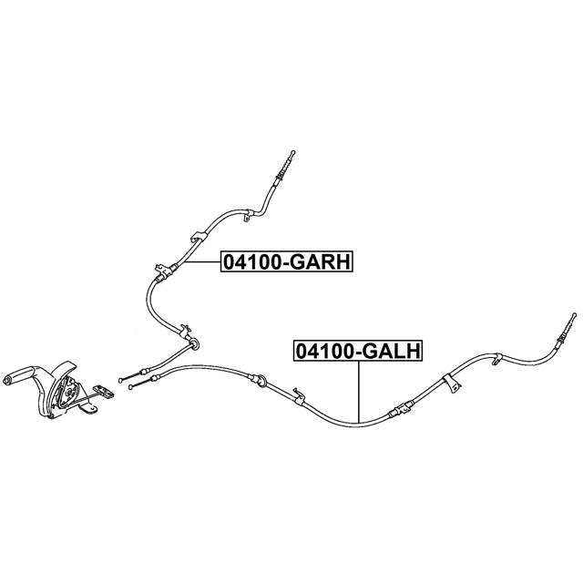 04100-GALH_трос ручника! левый Mitsubishi ASX/Outlander 1.6-2.0 10> preview 2