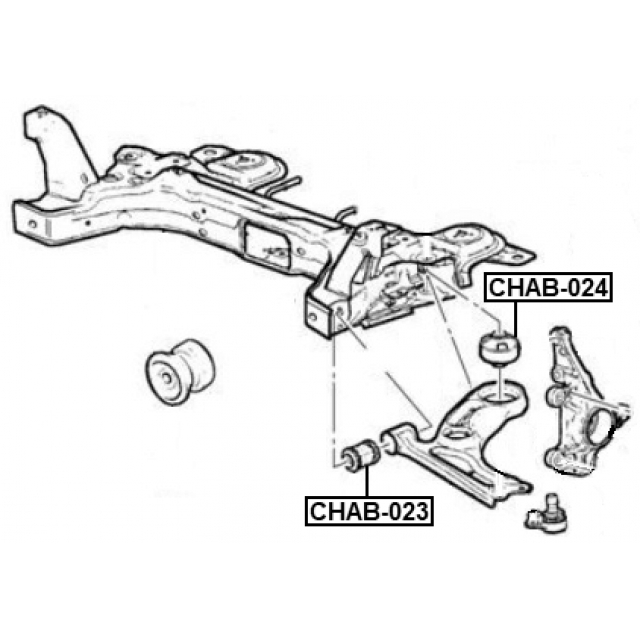 CHAB-024_сайлентблок рычага переднего! Chevrolet Aveo 1.2/1.4/1.5 02> preview 2