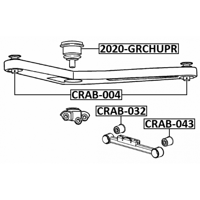 Сайлентблок FEBEST CRAB-043 preview 2