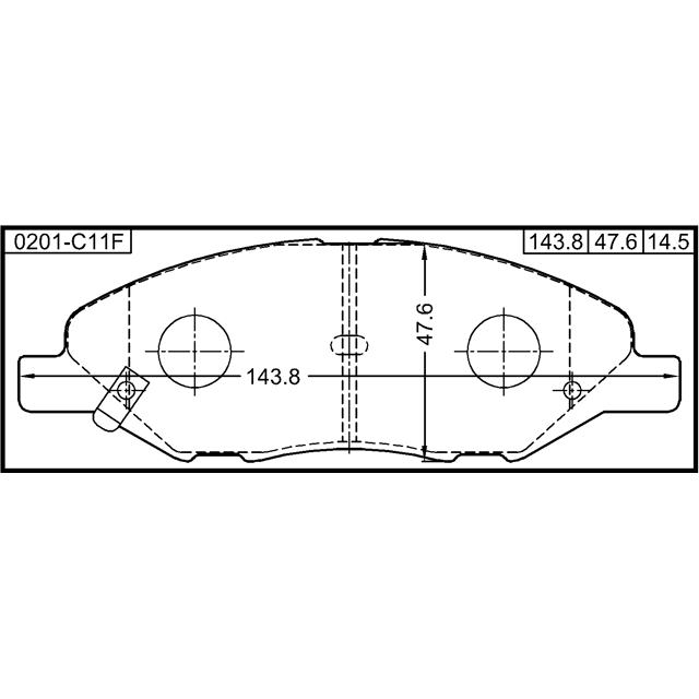 Колодки тормозные передние к-кт FEBEST 0201-C11F preview 2