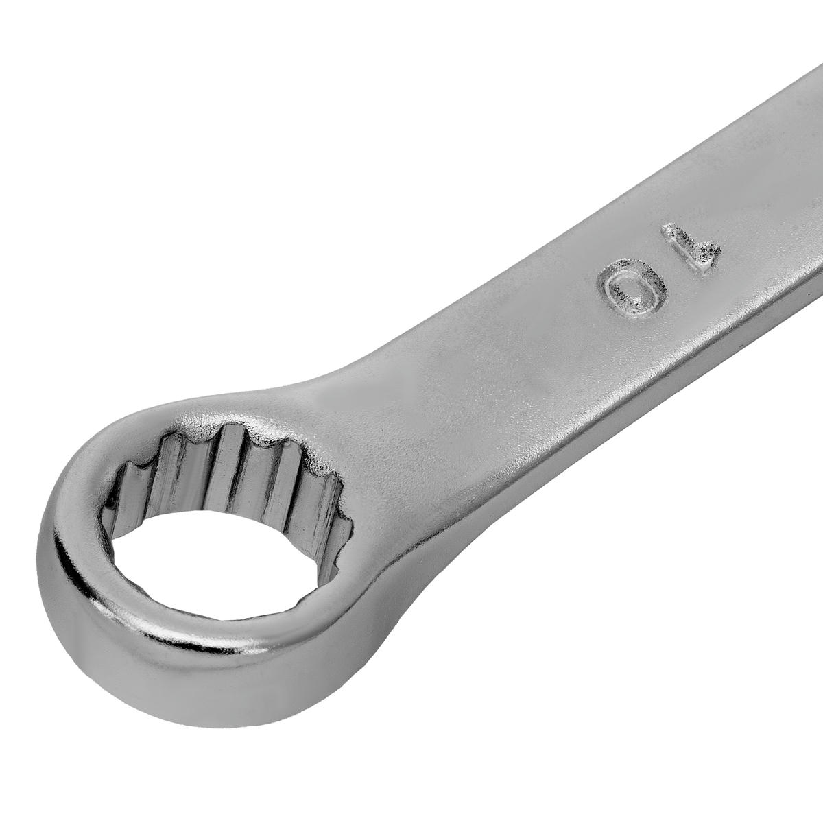 Ключ комбинированный 10 мм, CrV, матовый хром STELS preview 4