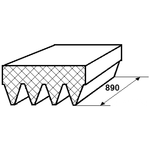 Ремень ручейковый FEBEST 88126-4L890 preview 2
