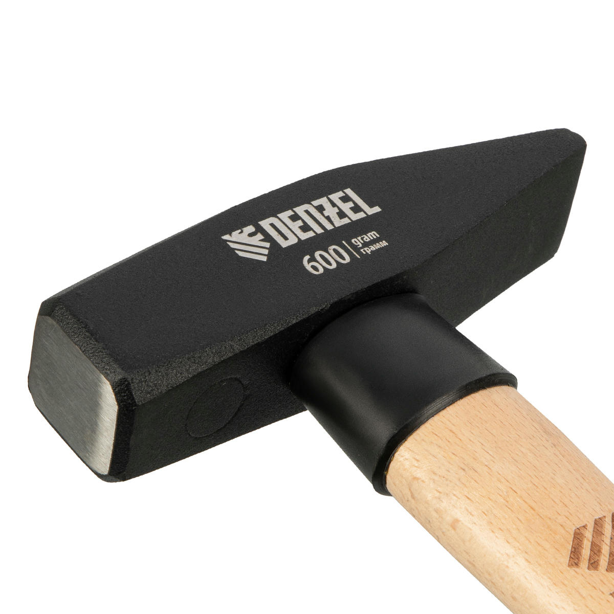 Молоток 600гр кованый кв. боек буковая рукоятка DENZEL preview 4