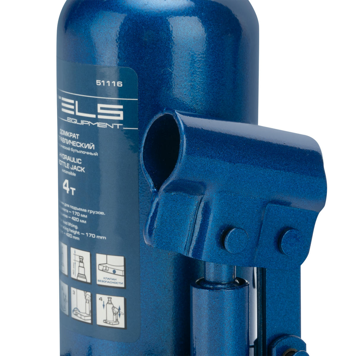 Домкрат бутылочный 4т гидравлический телескопический 170-420мм STELS preview 7