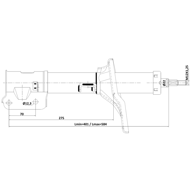 Амортизатор передний FEBEST 12110-018FR preview 2