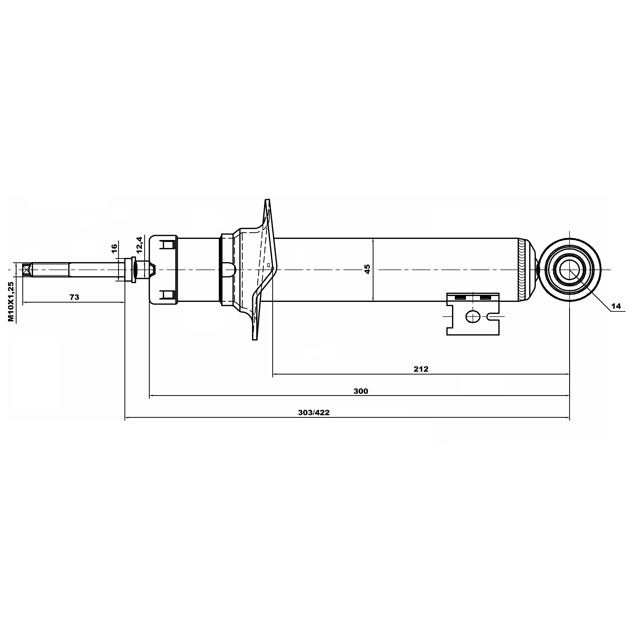 Амортизатор передний FEBEST 04659966F preview 2