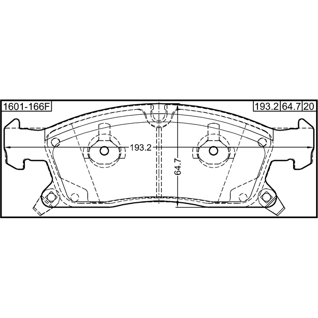 Колодки тормозные передние к-кт FEBEST 1601-166F preview 2