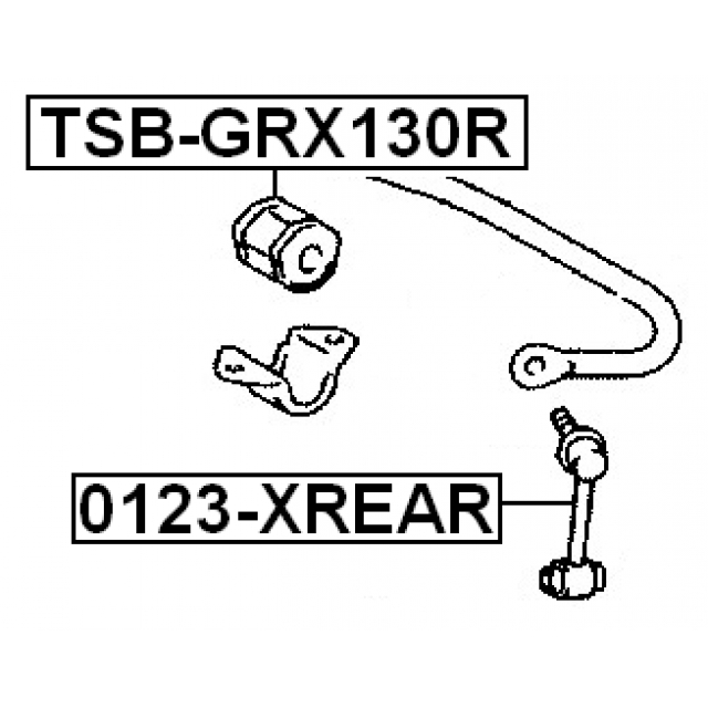 Втулка (сайлентблок) заднего стабилизатора FEBEST TSB-GRX130R preview 2 Втулка (сайлентблок) заднего стабилизатора FEBEST TSB-GRX130R preview 2