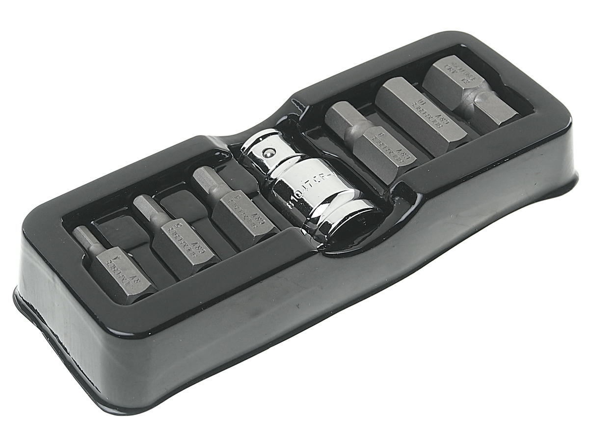 Набор бит HEX с битодержателем,7пр.1/2"(L:30мм;4, 5, 6, 8,10,12мм), в ложементе ROCKFORCE preview 1