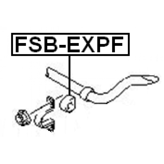 Втулка (сайлентблок) переднего стабилизатора FEBEST FSB-EXPF preview 2 Втулка (сайлентблок) переднего стабилизатора FEBEST FSB-EXPF preview 2