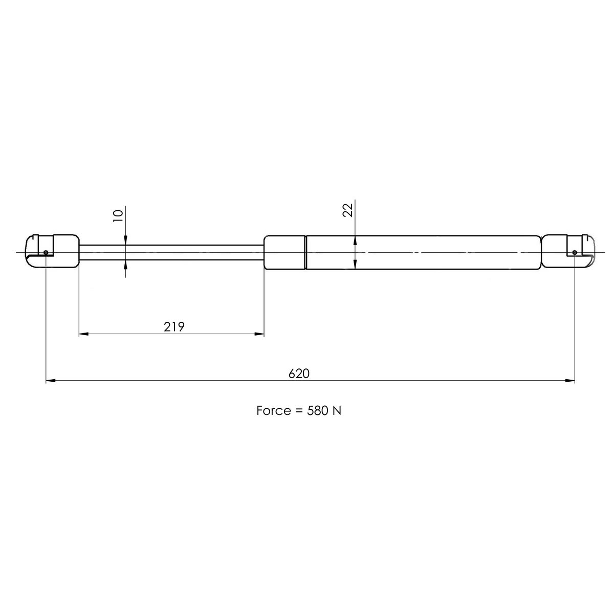 Газовый упор багажника TRIALLI GS 2002 preview 2