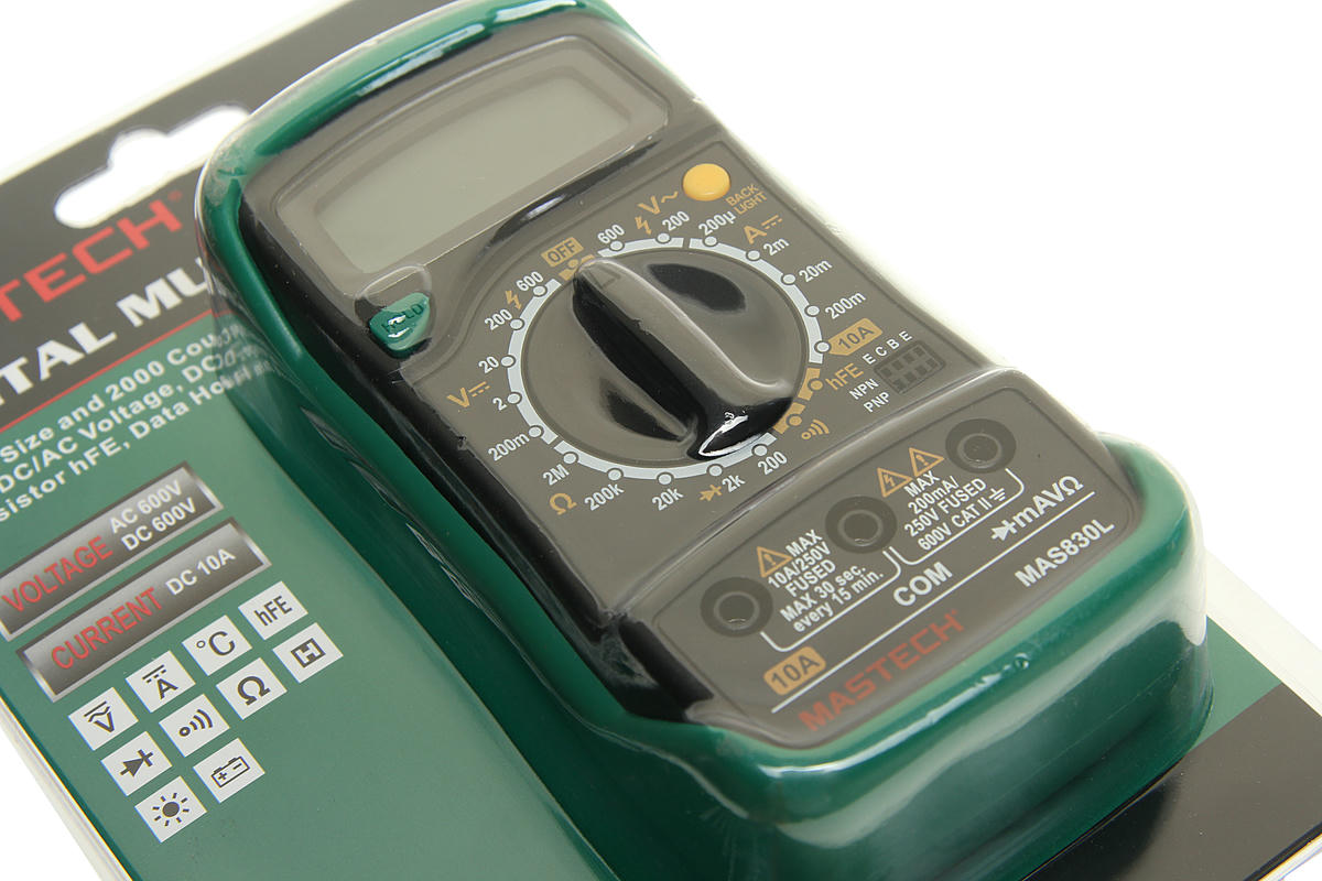 Портативный мультиметр MAS830L MASTECH preview 1