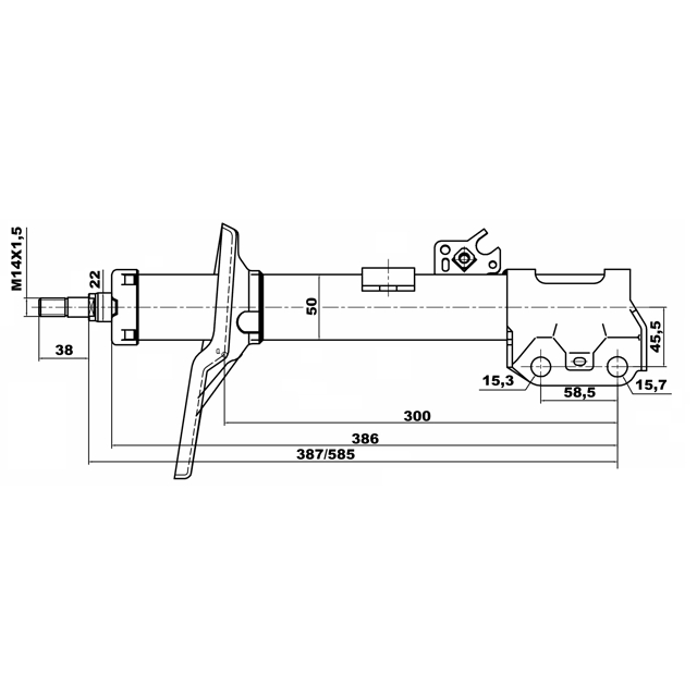 Амортизатор передний FEBEST 01664958FL preview 2