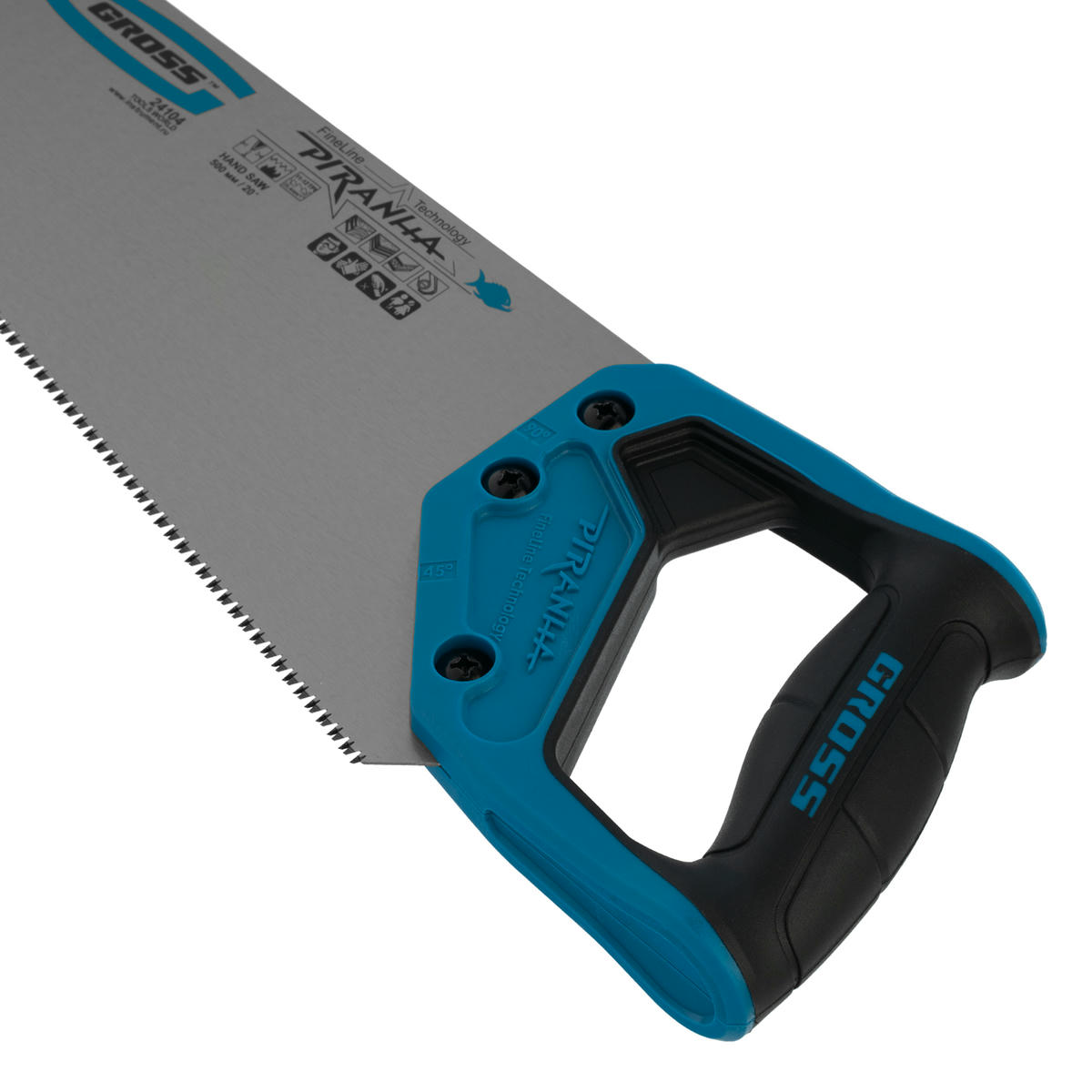 Ножовка по дереву 500мм "PIRANHA" 11-12 TPI, зуб - 3D, каленый зуб, 2-х комп. рук-ка GROSS preview 4