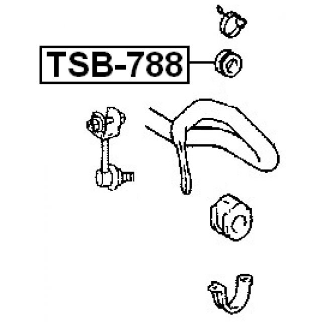 Втулка переднего стабилизатора FEBEST TSB-788 preview 2