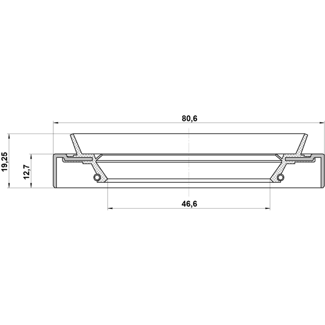 Сальник привода 48x80x12.7x19.3 preview 2