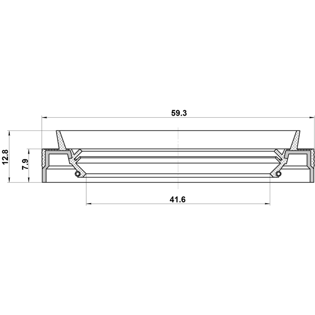 Сальник привода 41.6x59.3x7.9x12.8 preview 2