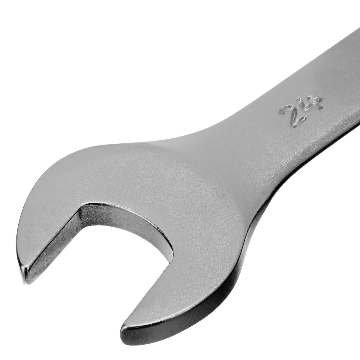 Ключ комбинированный 24 мм, CrV, матовый хром// STELS preview 3