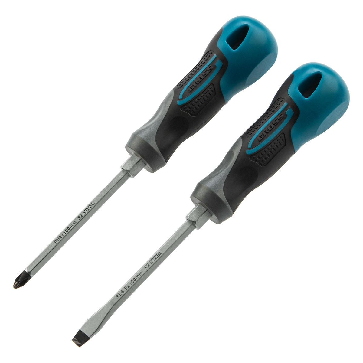 Набор отвёрток комбинированный 2 шт,S2, трехкомпонентная рукоятка GROSS preview 1