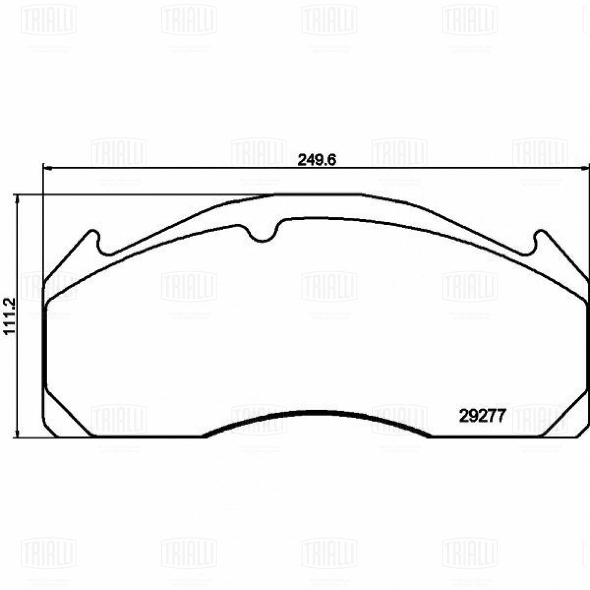 Колодки тормозные передние к-кт TRIALLI PFT 29125 preview 5